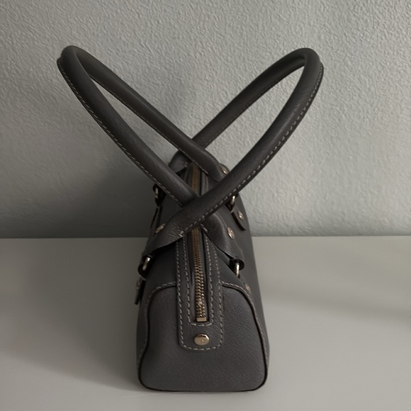 Kate Spade Grey Leather Barrel Handbag - Picture 8 of 12